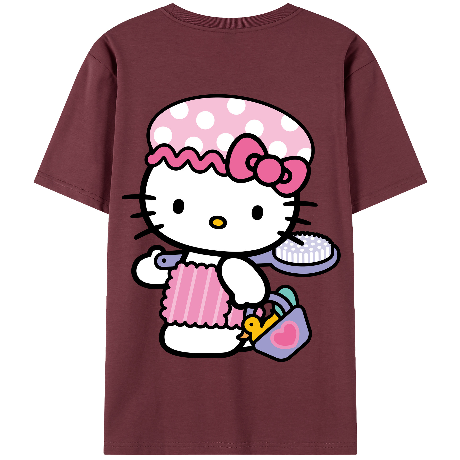 （画像用） Hello Kitty ハローキティ 綿100％半袖Tシャツ（背面プリント）